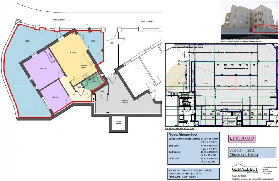 Floorplan for Apartment 2 Victoria House, Monument Way, St Leonards-on-sea