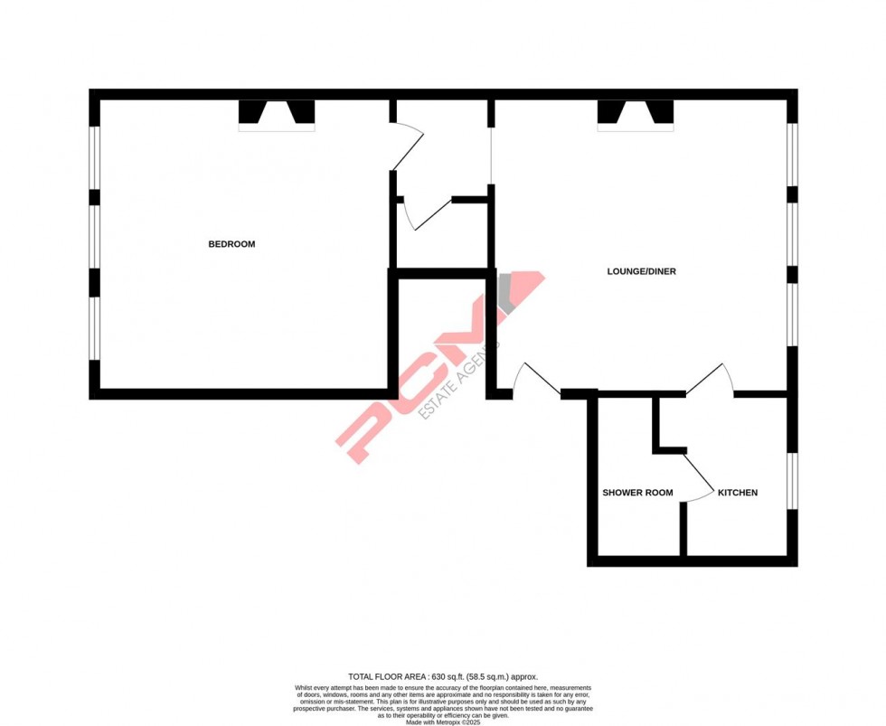 Floorplan for Cornwallis Gardens, Hastings