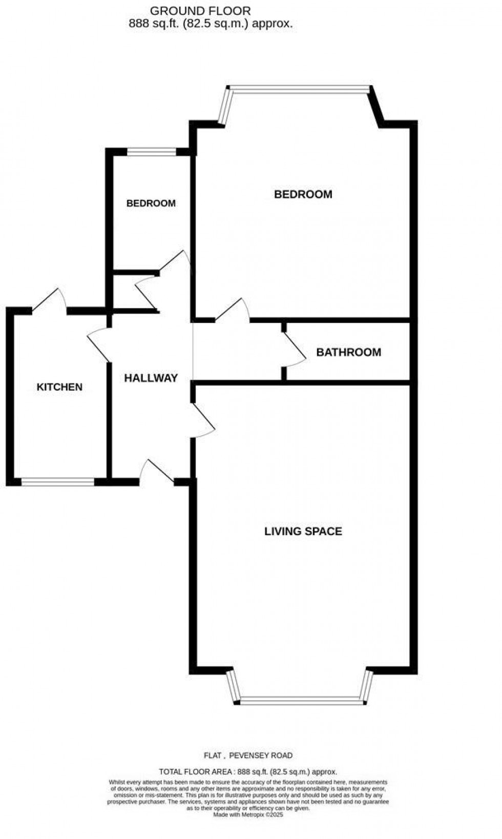 Floorplan for Pevensey Road, St. Leonards-On-Sea