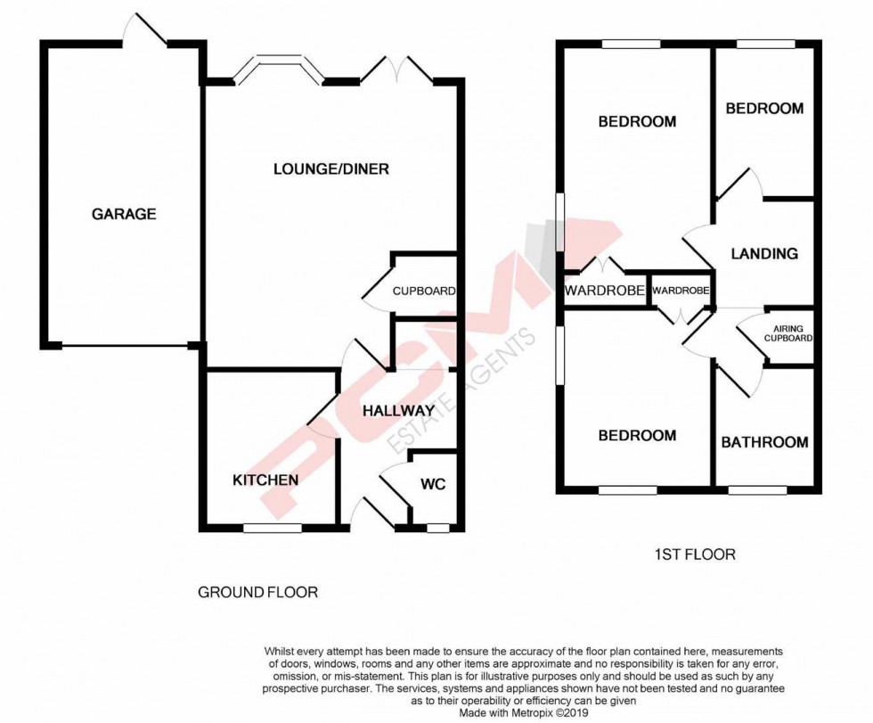 Floorplan for Cookson Gardens, Hastings