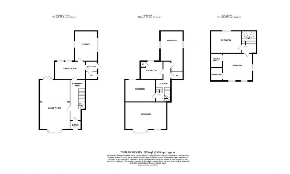 Floorplan for Upper Park Road, St. Leonards-on-sea