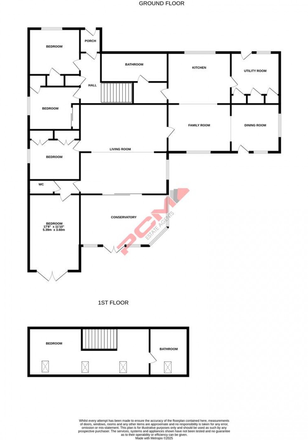 Floorplan for Woodland Way, Crowhurst, Battle