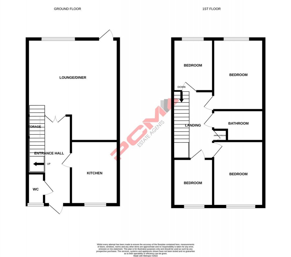 Floorplan for Conifer Close, Hastings