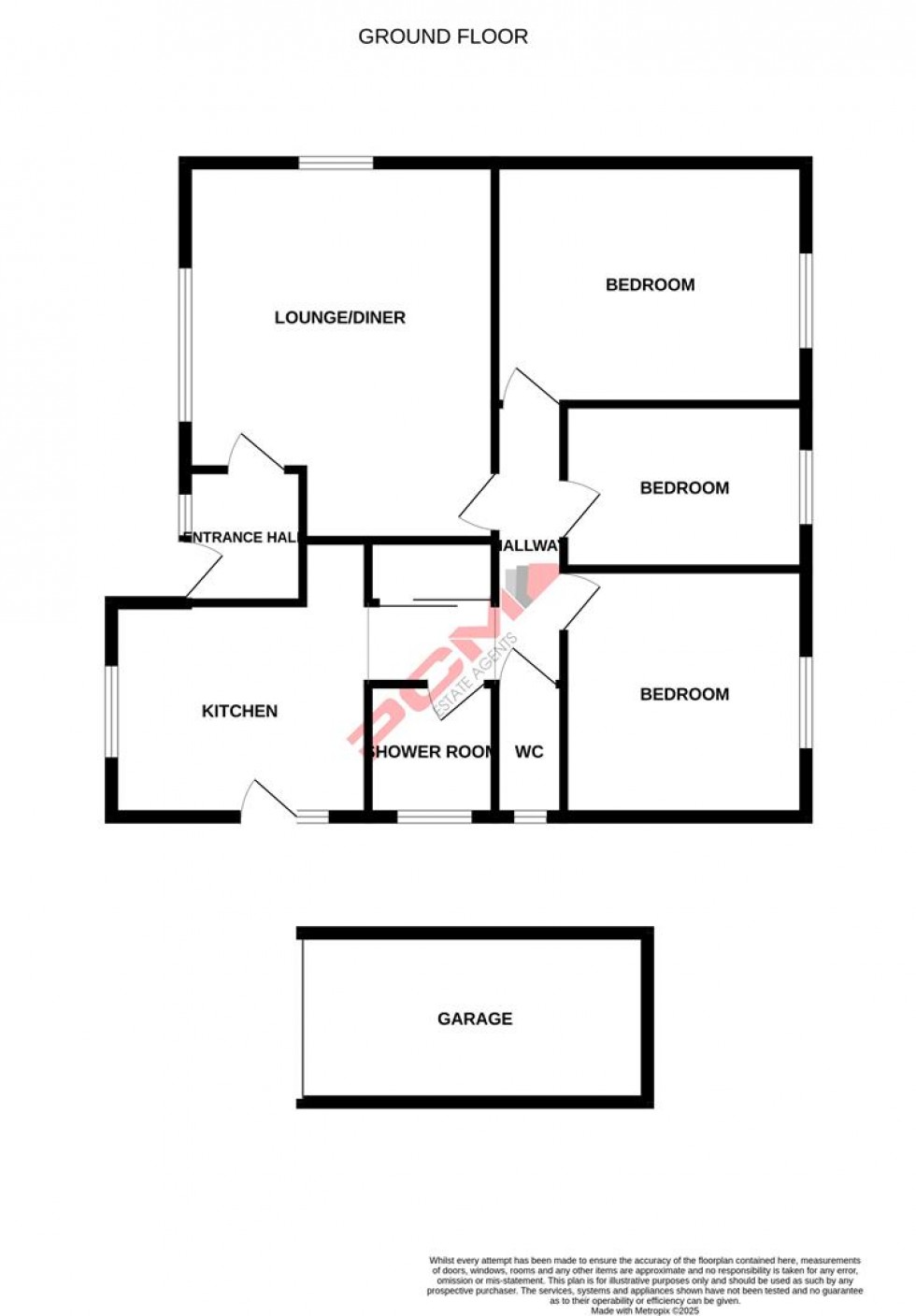 Floorplan for Whittingtons Way, Hastings