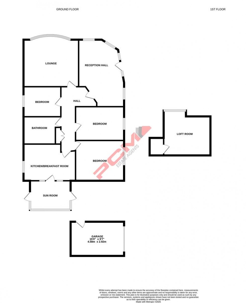 Floorplan for Oakwood Close, Hastings