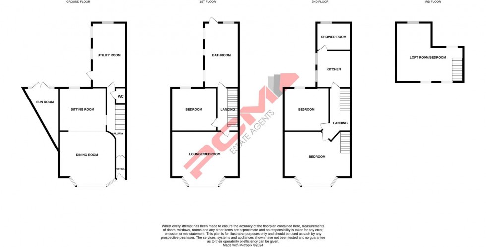 Floorplan for St Helens Road, Hastings