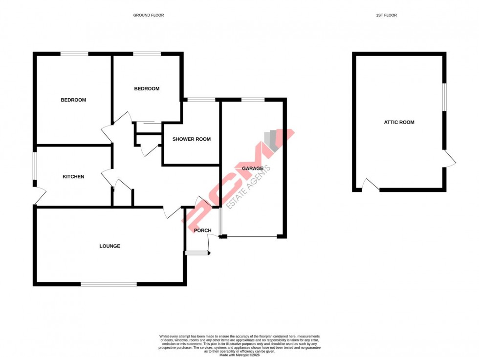 Floorplan for Meadow Way, Fairlight,