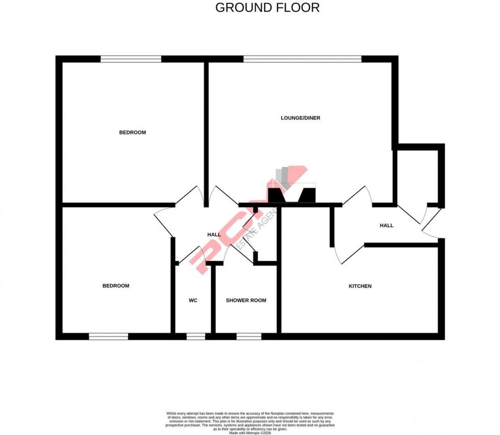 Floorplan for Hollington Court, St. Leonards-On-Sea