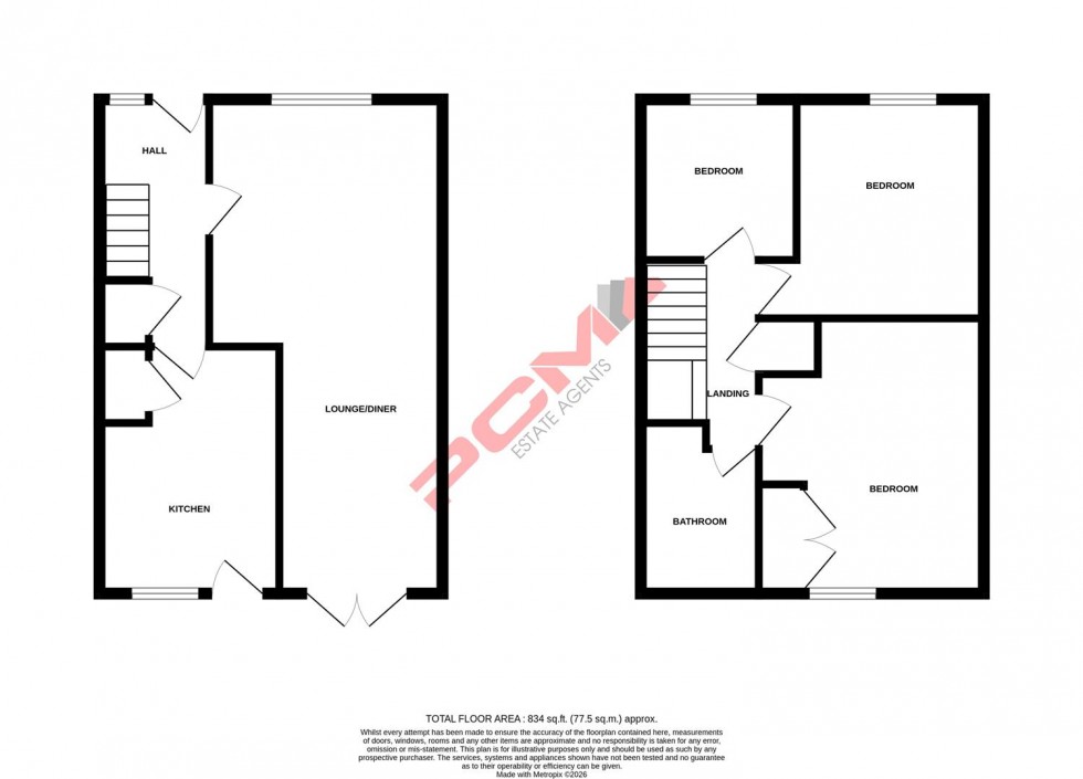 Floorplan for Brookland Close, Hastings