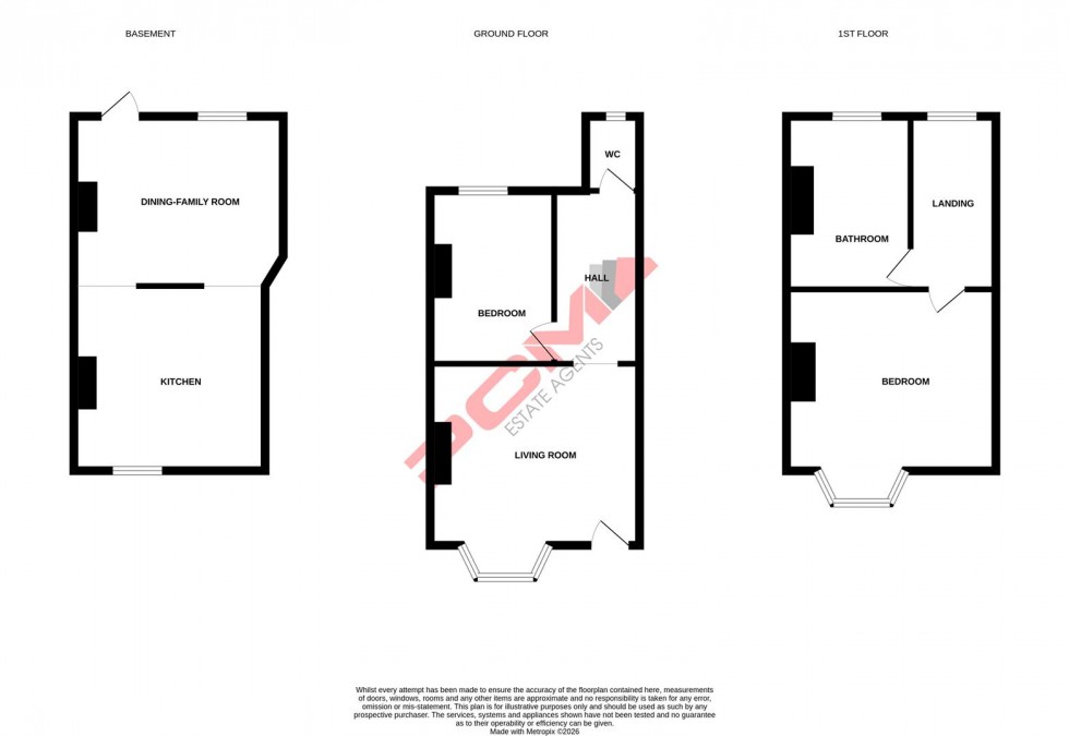 Floorplan for Gladstone Terrace, Hastings