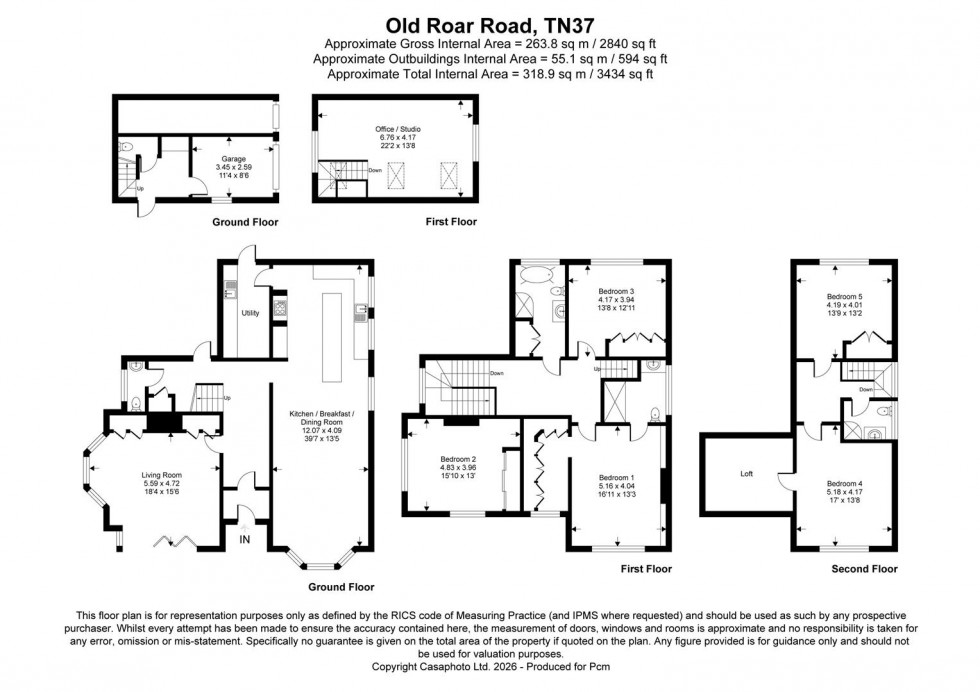 Floorplan for Old Roar Road, St. Leonards-On-Sea