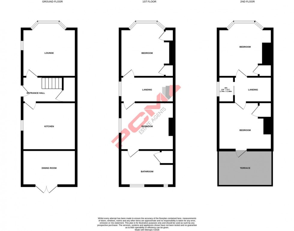 Floorplan for Priory Road, Hastings