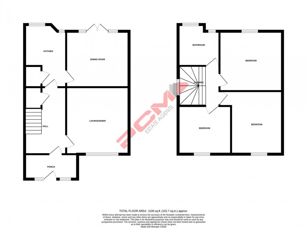 Floorplan for Clement Hill Road, Hastings