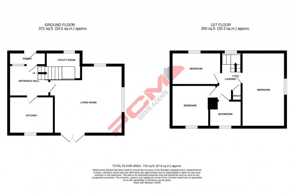 Floorplan for Oxford Road, St. Leonards-On-Sea