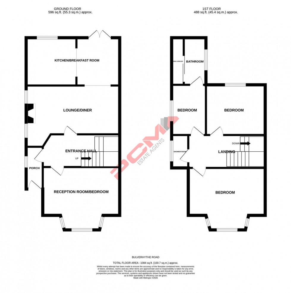 Floorplan for Bulverhythe Road, St. Leonards-On-Sea