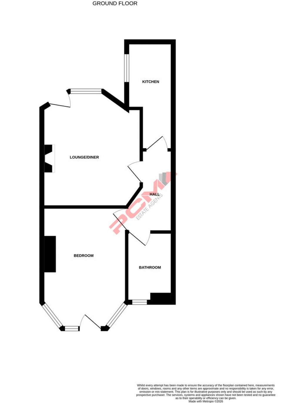 Floorplan for Milward Road, Hastings