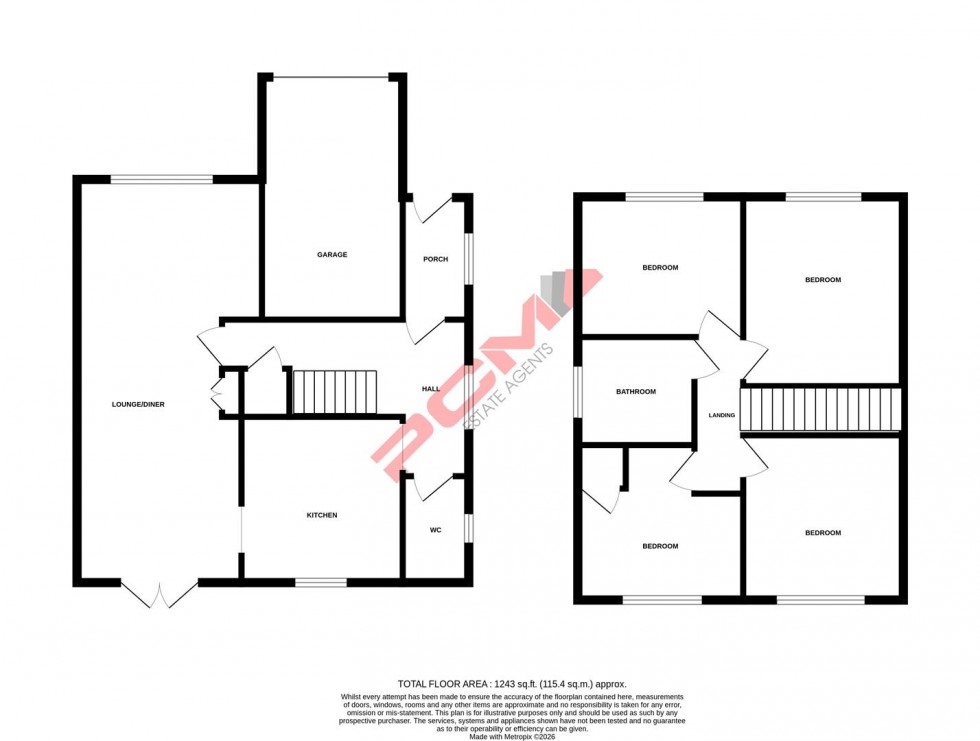 Floorplan for The Woodlands, Hastings