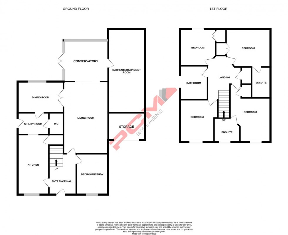 Floorplan for Celandine Drive, St. Leonards-On-Sea
