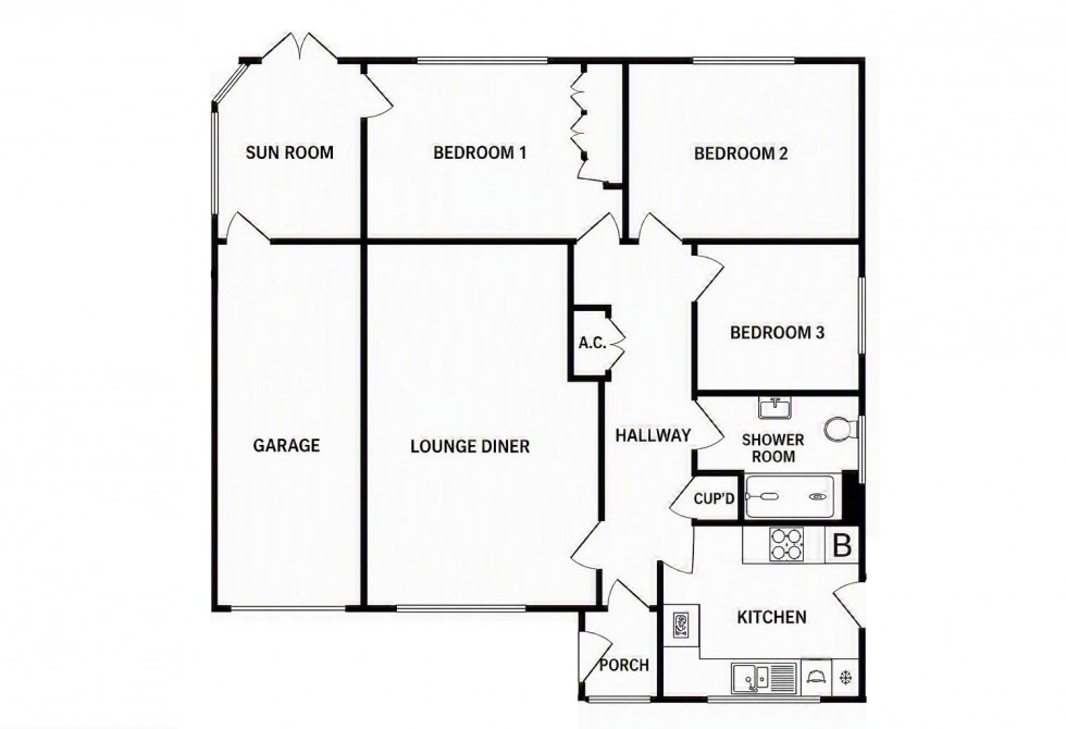Floorplan for St. Helens Down, Hastings