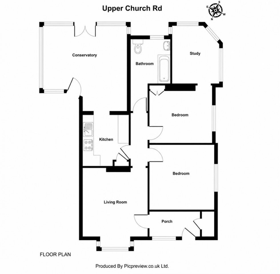 Floorplan for Upper Church Road, St. Leonards-On-Sea