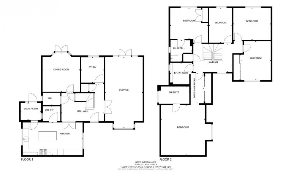 Floorplan for Woodlands Way, Hastings